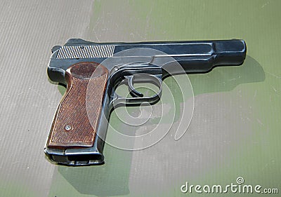 9 mm Stechkin pistol Stock Photo