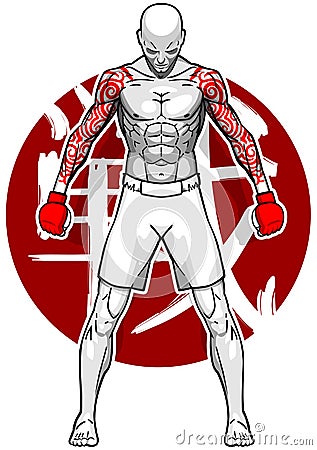 MMA Fighter Vector Illustration