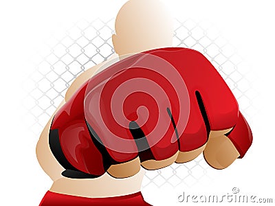 MMA Fighter Vector Illustration