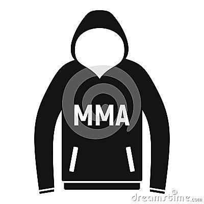 Mma hoodie icon, simple style Vector Illustration