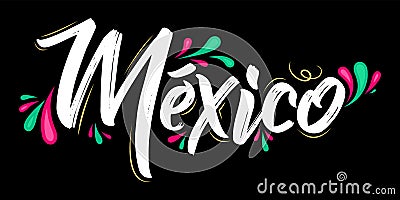 Mexico Patriotic Banner design Mexican flag colors Vector Illustration