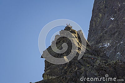 Mnich very popular climbing peak in the High Tatras. Poland. Stock Photo