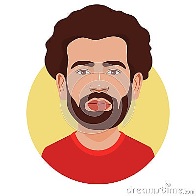 Mo Salah is an professional footballer. Vector image Vector Illustration