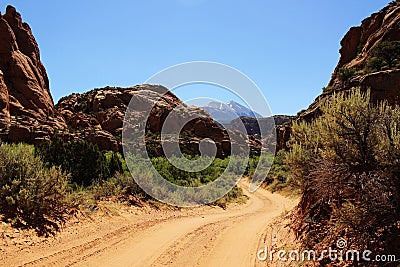 Moab back road Stock Photo