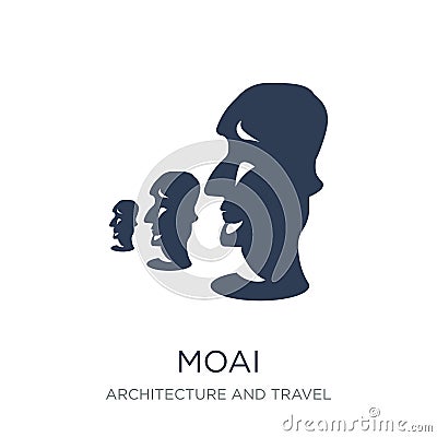 Moai icon. Trendy flat vector Moai icon on white background from Vector Illustration
