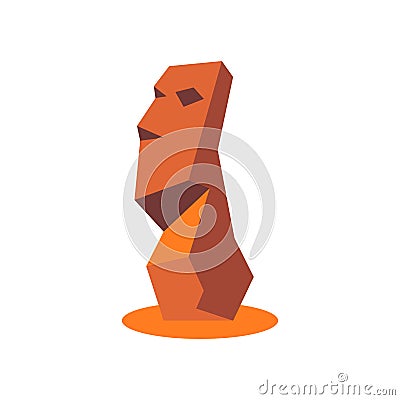 Moai icon vector sign and symbol isolated on white background, Moai logo concept Vector Illustration