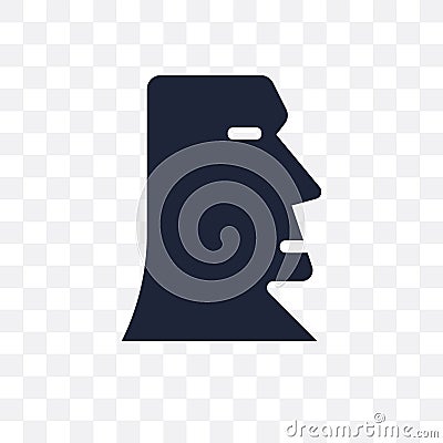 Moai transparent icon. Moai symbol design from Architecture coll Vector Illustration