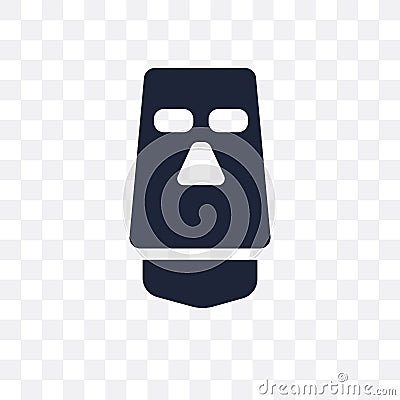 Moais transparent icon. Moais symbol design from Travel collection. Vector Illustration