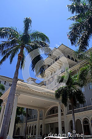 The Moana Hotel, Oahu, Hawaii, USA Stock Photo