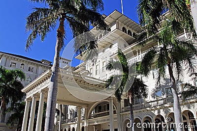 The Moana Hotel, Waikiki, Oahu, Hawaii Stock Photo