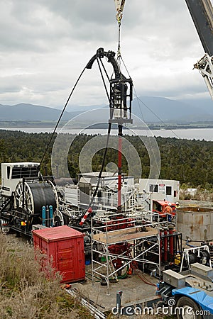 Plugging the well Editorial Stock Photo