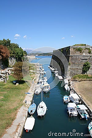 Moat Moorings. Stock Photo