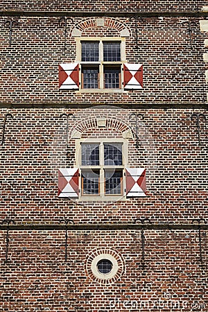 Moated castle Raesfeld Germany - Wall Stock Photo