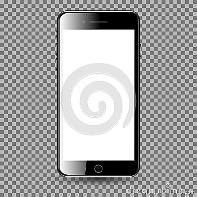 Mobil Phone with blank screen. Vector Illustration