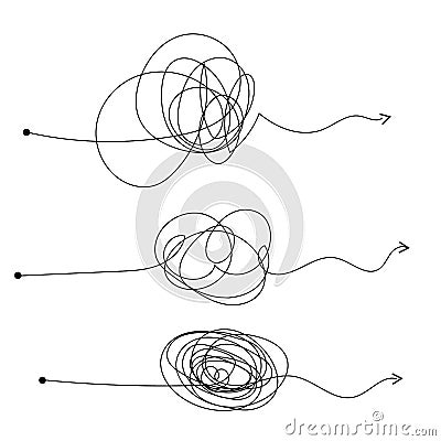 Insane messy line Vector Illustration