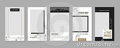 Instagram stories template Vector Illustration