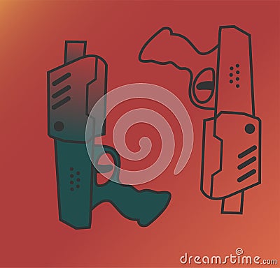 Gun from the future Vector Illustration