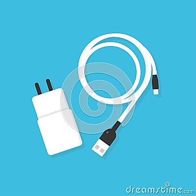 Simple flat top view Charger Vector Illustration