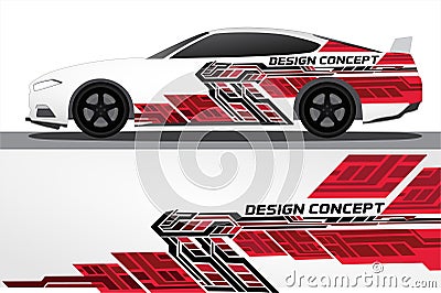 Vinyls sticker set Decals for Car truck mini bus modify Motorcycle. Racing Vehicle Vector Illustration