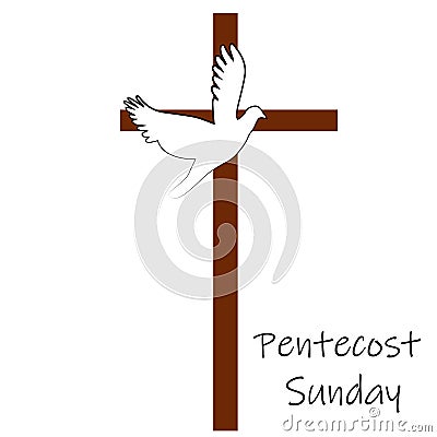 Pentecost Sunday Special card design for print Stock Photo