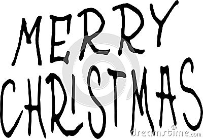 Merry Christmas. Holiday Illustration With Lettering Composition Stock Photo