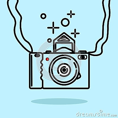 illustration of a camera image Cartoon Illustration