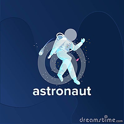 Abstract business astronout background Vector Illustration