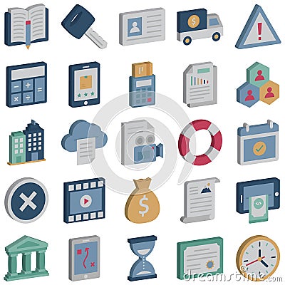 Global Business Isolated Vector icons set every single icon can be easily modify or edit Vector Illustration