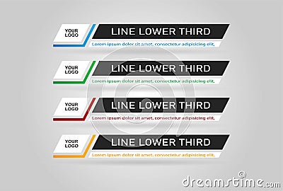 Set of banners of lower third Vector Illustration