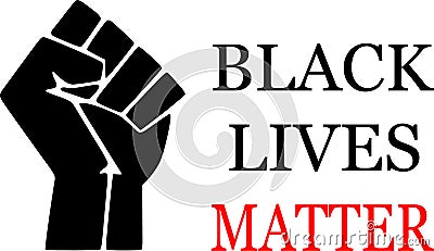 Black lives matter. No justice No peace. Vector Illustration