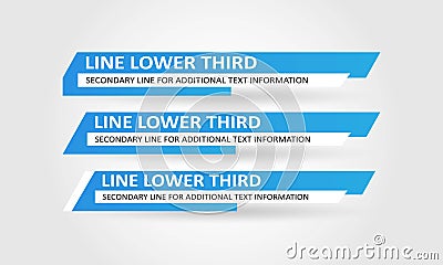 Lower Third TV News Bars Set Vector. News Lower Thirds pack. TV News Bars Set Vector. Vector Illustration