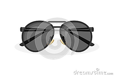 Sunglasses flat style isolated on white. Vector Illustration