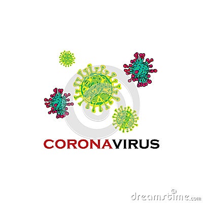 Illustration corona virus from wuhan. covid 19 pandemic vector Vector Illustration