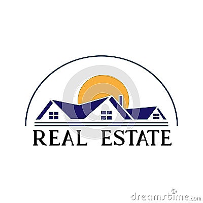 Sun homes logo. Real Estate Logo designs Template vector Vector Illustration