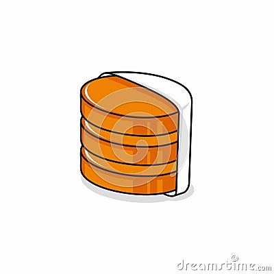 Three candys with orange flavour illustration vector Vector Illustration