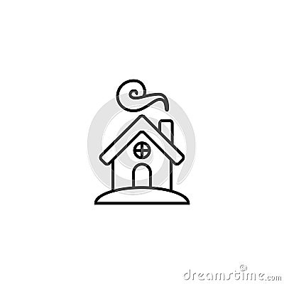 House thin icon isolated on white background Vector Illustration