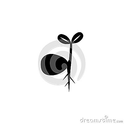 Baby plant germinate icon isolated vector on white Vector Illustration