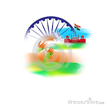 Vector illustration of India Patriotic concept banner. Vector Illustration