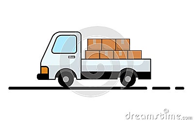 Illustration of transportation trucks. Vector. Graphic. Vector Illustration