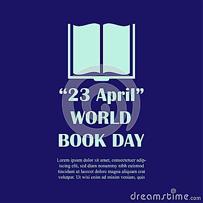 World Book Day Vector Illustration. April 23rd, perfect for banners, posters and backgrounds, simple eps 10 Vector Illustration