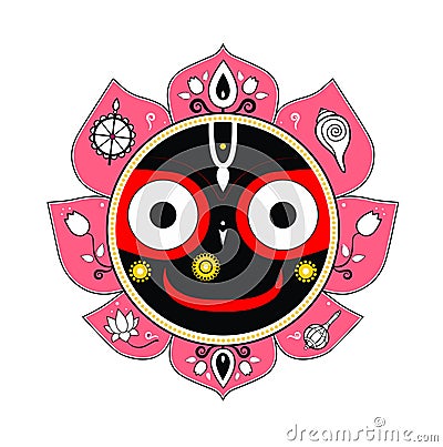 Jagannath. Indian God of the Universe. Stock Photo