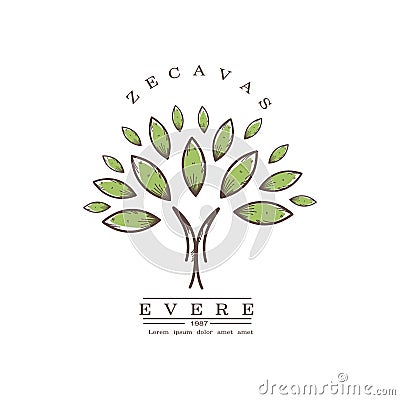 logo nature organic brand design vector Vector Illustration