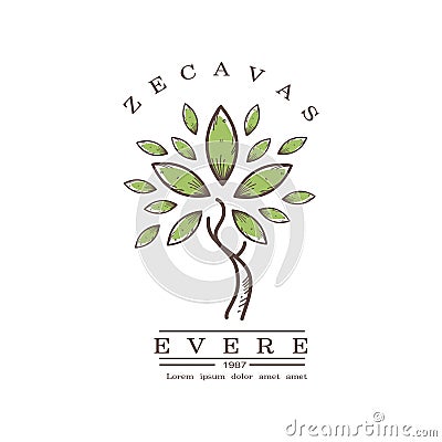 logo nature organic brand design vector Vector Illustration