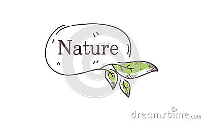 logo nature organic brand design vector Vector Illustration