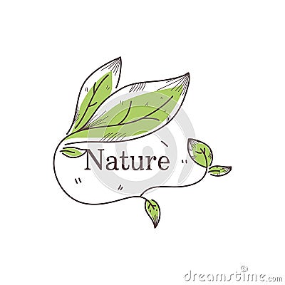 logo nature organic brand design vector Vector Illustration