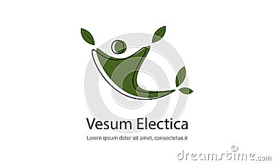 logo nature organic brand design vector Vector Illustration