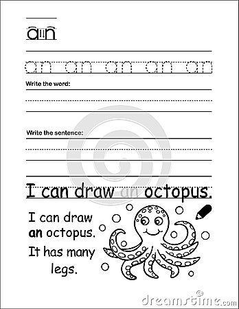 Preschool Worksheets Stock Photo