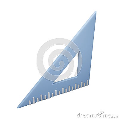 Drawing ruler 3d rendering isometric icon. Vector Illustration