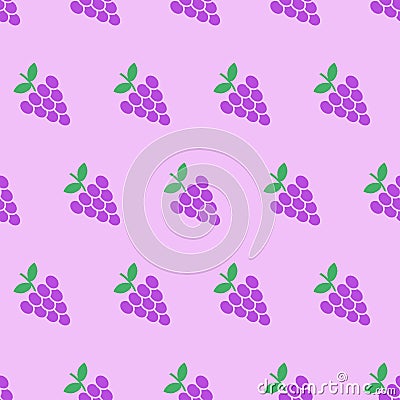 Grapes, seamless pattern, vector. Vector Illustration