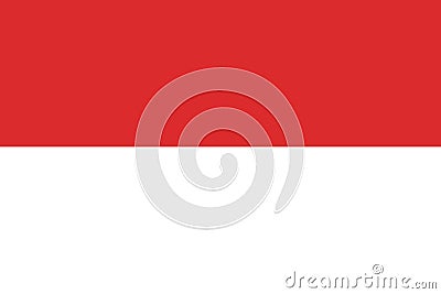 Flag of Monaco Vector Illustration